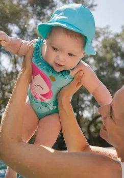 Mayoral Newborn costum de baie pentru bebelusi culoarea turcoaz, 1764 imagine