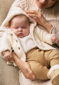 Mayoral Newborn geaca bebe culoarea bej, 2333 imagine