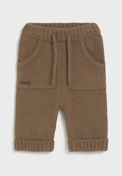 Mayoral Newborn pantaloni bebe culoarea maro, 2579 imagine