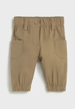 Mayoral Newborn pantaloni bebe culoarea verde, neted, 1563 imagine
