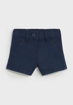 Mayoral Newborn pantaloni scurti din bumbac pentru bebelusi culoarea albastru marin, talie reglabila, 201 imagine