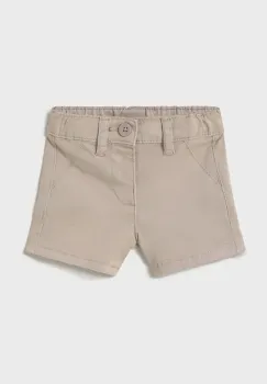 Mayoral Newborn pantaloni scurti din bumbac pentru bebelusi culoarea bej, talie reglabila, 201 imagine