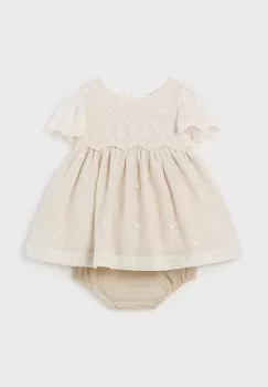 Mayoral Newborn rochie bebe culoarea bej, mini, evazati imagine