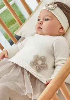 Mayoral Newborn rochie bebe culoarea bej, mini, evazati, 2811 imagine