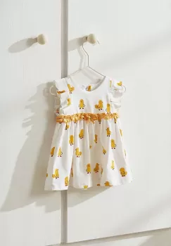 Mayoral Newborn rochie bebe culoarea galben, mini, evazati imagine