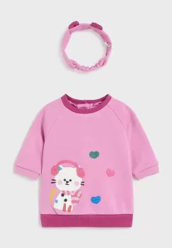 Mayoral Newborn rochie bebe culoarea roz, mini, drept, 2812 imagine