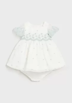 Mayoral Newborn rochie bebe culoarea verde, mini, evazati imagine