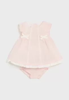 Mayoral Newborn rochie cu amestec de in pentru copii culoarea bej, mini, evazati imagine