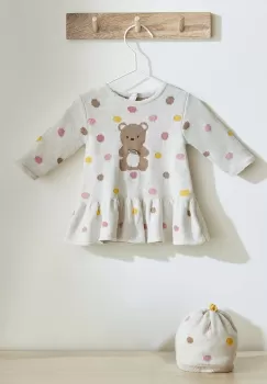 Mayoral Newborn rochie din bumbac pentru bebelusi culoarea alb, mini, evazati, 2888 imagine