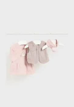 Mayoral Newborn rochie din bumbac pentru bebelusi culoarea roz, mini, evazati, 2807 imagine