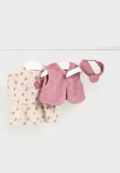 Mayoral Newborn rochie din bumbac pentru bebelusi culoarea roz, mini, evazati, 2807 imagine