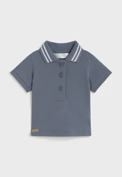 Mayoral Newborn tricouri polo din bumbac pentru bebelusi neted, 190 imagine