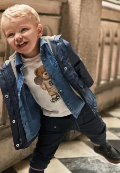 Mayoral pantaloni bebe jogger serza soft culoarea bleumarin, 2503 imagine