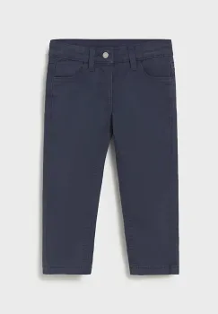 Mayoral pantaloni bebe slim fit basic culoarea bleumarin, uni, 563 imagine