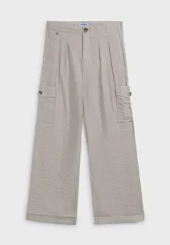 Mayoral pantaloni copii cargo culoarea bej, neted, 6536 imagine