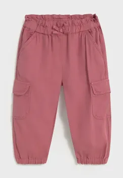 Mayoral pantaloni copii cargo culoarea roz, neted, 1571 imagine