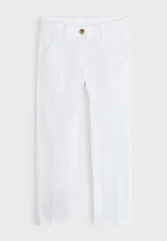 Mayoral pantaloni copii culoarea alb, neted, 512 imagine