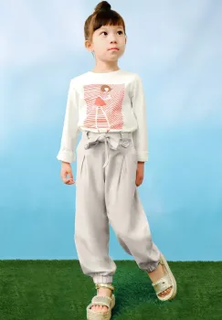Mayoral pantaloni copii culoarea bej, neted, 3556 imagine