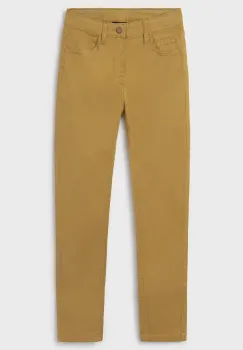 Mayoral pantaloni copii slim fit basic culoarea galben, neted, 520 imagine