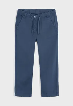 Mayoral pantaloni cu amestec de in pentru copii culoarea albastru marin, neted, 3568 imagine