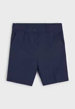 Mayoral pantaloni cu amestec de in pentru copii culoarea bleumarin, cu imprimeu, 3217 imagine