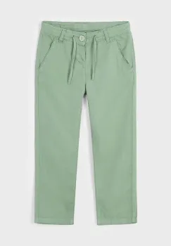 Mayoral pantaloni cu amestec de in pentru copii culoarea verde, neted, 3568 imagine