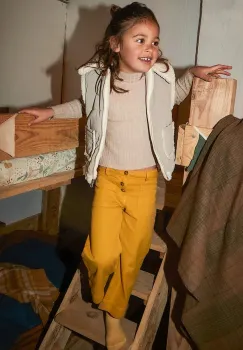 Mayoral pantaloni culoarea galben, uni, 4576 imagine