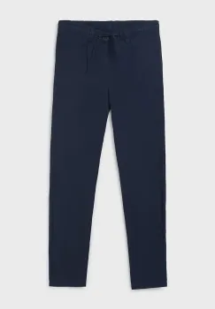 Mayoral pantaloni de bumbac pentru copii relaxed fit culoarea albastru marin, neted, 6525 imagine