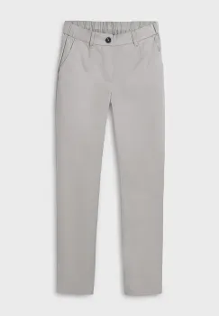 Mayoral pantaloni de bumbac pentru copii slim culoarea bej, neted, 6523 imagine