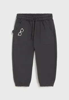 Mayoral pantaloni de trening pentru copii culoarea negru, cu imprimeu, 2504 imagine