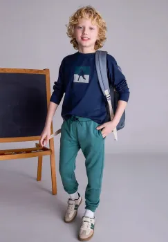 Mayoral pantaloni de trening pentru copii culoarea verde, 705 imagine