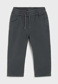 Mayoral pantaloni din bumbac pentru bebelusi soft culoarea negru, neted, 1579 imagine