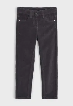 Mayoral pantaloni din catifea pentru copii sztruks slim fit basi culoarea gri, neted, 537 imagine