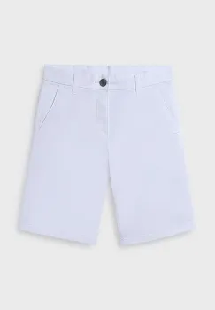 Mayoral pantaloni scurti copii bermudy chino basic culoarea alb, 242 imagine