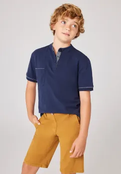 Mayoral pantaloni scurti copii bermudy chino basic culoarea galben, 242 imagine