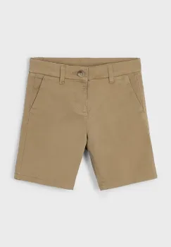 Mayoral pantaloni scurti copii chino serza basic culoarea maro, 202 imagine