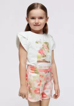 Mayoral pantaloni scurti copii culoarea bej, modelator imagine