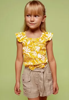 Mayoral pantaloni scurti copii culoarea bej, neted imagine