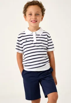 Mayoral pantaloni scurti copii slim culoarea albastru marin, talie reglabila, 3219 imagine