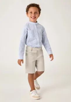 Mayoral pantaloni scurti copii slim culoarea bej, talie reglabila, 3219 imagine