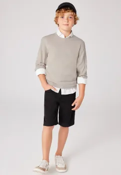 Mayoral pantaloni scurti copii slim culoarea negru, 6201 imagine