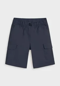 Mayoral pantaloni scurti din amestec de in pentru copii cargo culoarea albastru marin, 6208 imagine