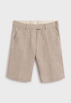 Mayoral pantaloni scurti din amestec de in pentru copii culoarea maro, 6202 imagine