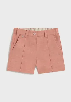 Mayoral pantaloni scurti din amestec de in pentru copii culoarea portocaliu, 1240 imagine