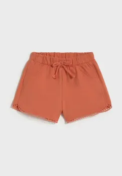 Mayoral pantaloni scurti din bumbac pentru bebelusi culoarea portocaliu, uni, 603 imagine