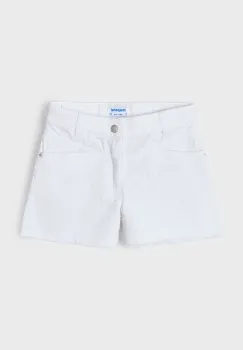 Mayoral pantaloni scurti din bumbac pentru copii culoarea alb, neted, 3205 imagine