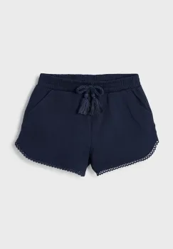Mayoral pantaloni scurti din bumbac pentru copii culoarea albastru marin, neted, talie reglabila, 607 imagine