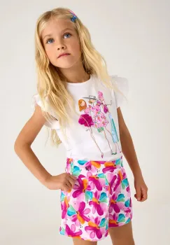 Mayoral pantaloni scurti din bumbac pentru copii culoarea roz, modelator, 3905 imagine
