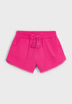 Mayoral pantaloni scurti din bumbac pentru copii culoarea roz, neted, talie reglabila, 607 imagine