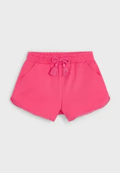 Mayoral pantaloni scurti din bumbac pentru copii culoarea roz, neted, talie reglabila, 607 imagine